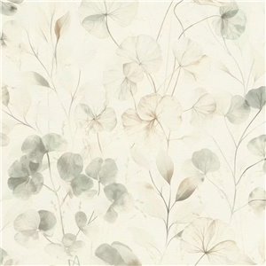 Scandinavian leaf pattern wallpaper pink - Papeldecor Scandi-Nordic 2028791482