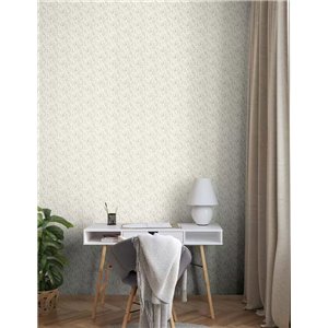 Nordische botanische Tapete Blätter neutrale Töne - Rasch Farm Living 709537 2