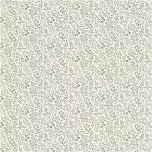 Papel pintado flores campestres verde neutro estilo nórdico - Rasch Farm Living 709551