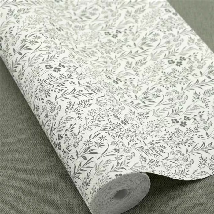 Small green and white flowers romantic wallpaper - Rasch Farm Living 709353
