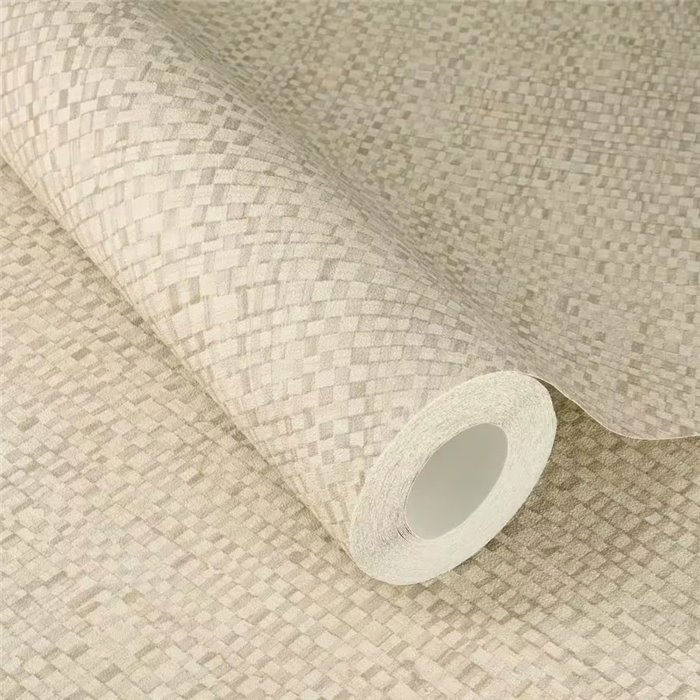 Papel pintado rafia trenzada beige estilo étnico - Rasch Farm Living 709445