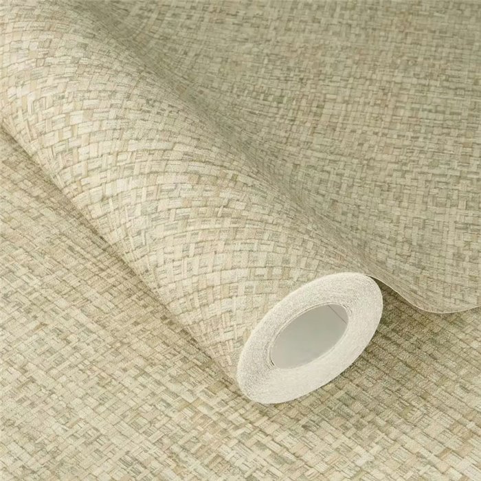 Pflanzenfaser-Raffia-Tapete grün Japandi - Rasch Farm Living 709452