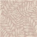Papel pintado flores escandinavo, hojas tonos rosa - Rasch Farm Living 709544