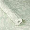 Papier peint fleurs champêtres vert neutre style nordique - Rasch Farm Living 709551
