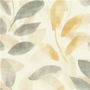 Oriental bamboo leaf wallpaper cream white - Papeldecor Mid-Century Modern 2028790462