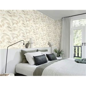 Papel pintado floral hojas grandes tonos claros estilo moderno - Rasch Liverna 416527 2