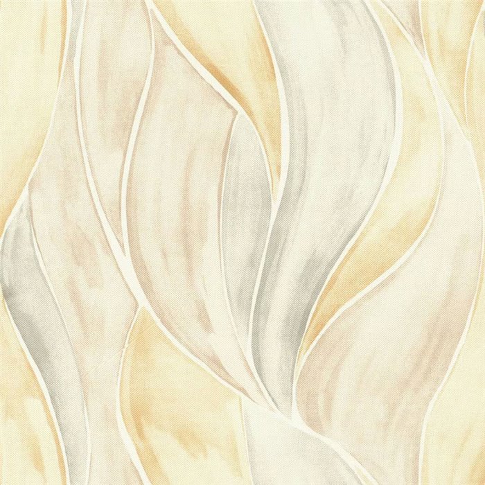 Beige watercolor large leaves modern wallpaper - Rasch Liverna 416503
