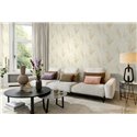 Papel pintado floral hojas grandes tonos claros estilo moderno - Rasch Liverna 416527