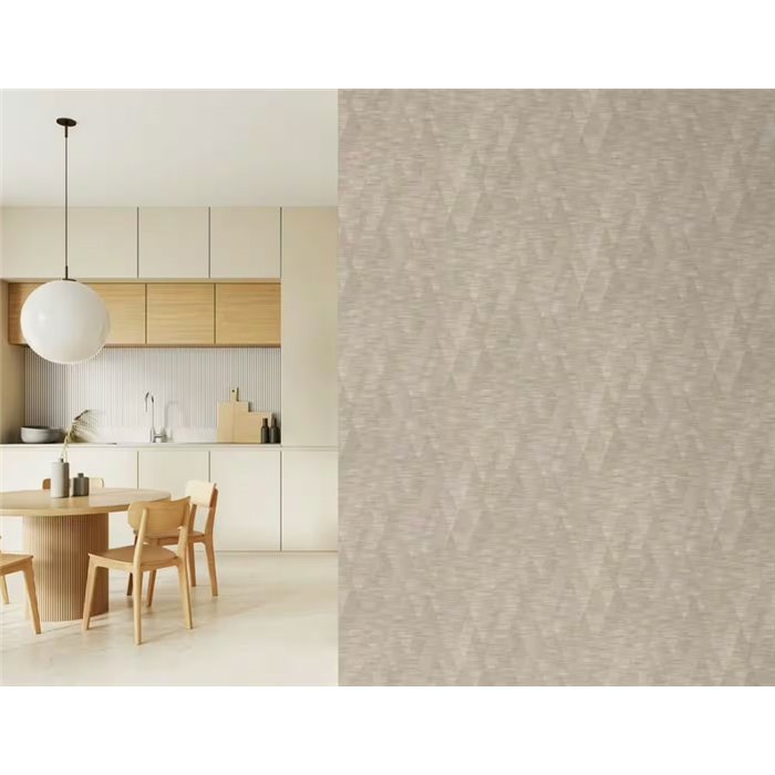 Papier peint géométrique losanges marron taupe style moderne - Rasch Liverna 417234