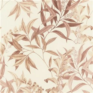Papel pintado floral hojas grandes tonos claros estilo moderno - Rasch Liverna 416527