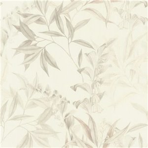 Scandinavian minimalist floral wallpaper light beige - Papeldecor Scandi-Nordic 2028791464