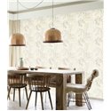 Papel pintado estampado floral romántico tonos neutros - Rasch Liverna 417333
