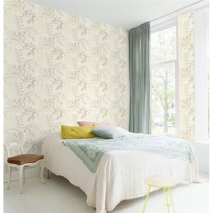 Neutral tones romantic floral print wallpaper - Rasch Liverna 417333