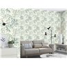 Papel pintado estilo escandinavo botánico verde acuarela - Rasch Liverna 417340