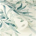 Watercolor green botanical scandinavian style wallpaper - Rasch Liverna 417340