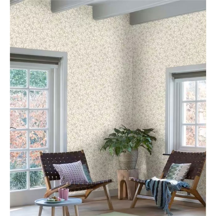 Japandi style neutral tones bamboo wallpaper - Rasch Liverna 554816