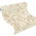 Papel pintado botánico de flores elegantes beige - Rasch Liverna 554908