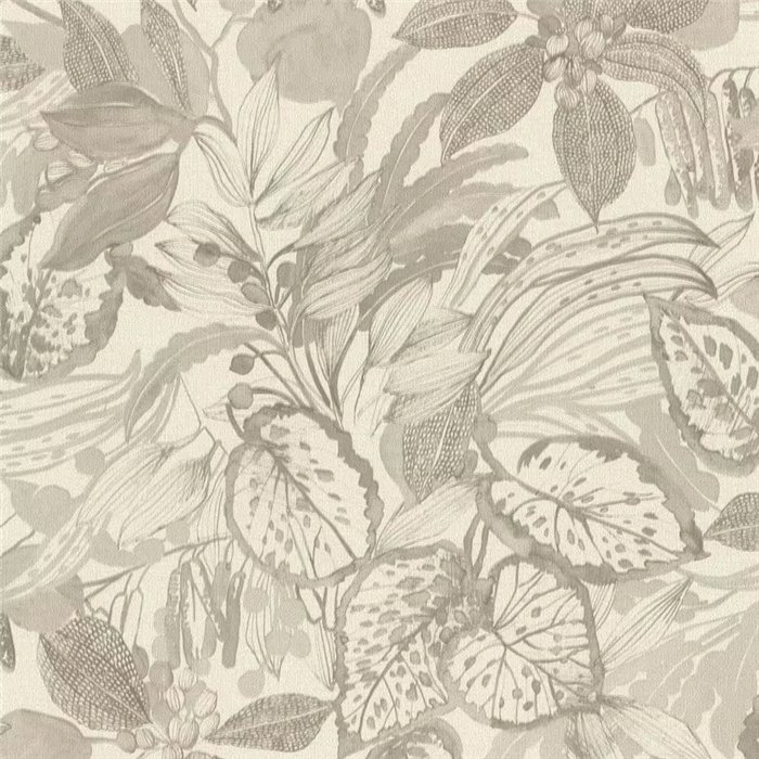 Papier peint fleurs vintage marron - Rasch Liverna 554915