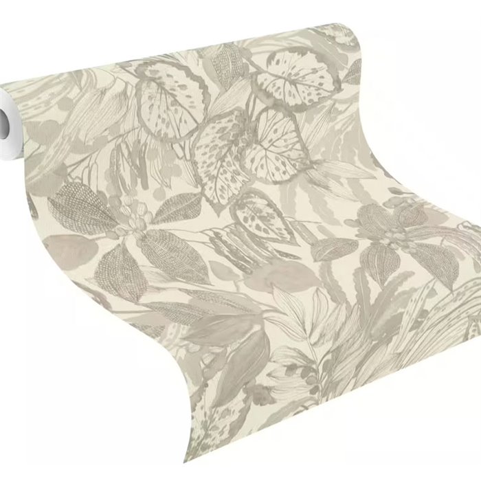 Brown vintage flowers wallpaper - Rasch Liverna 554915