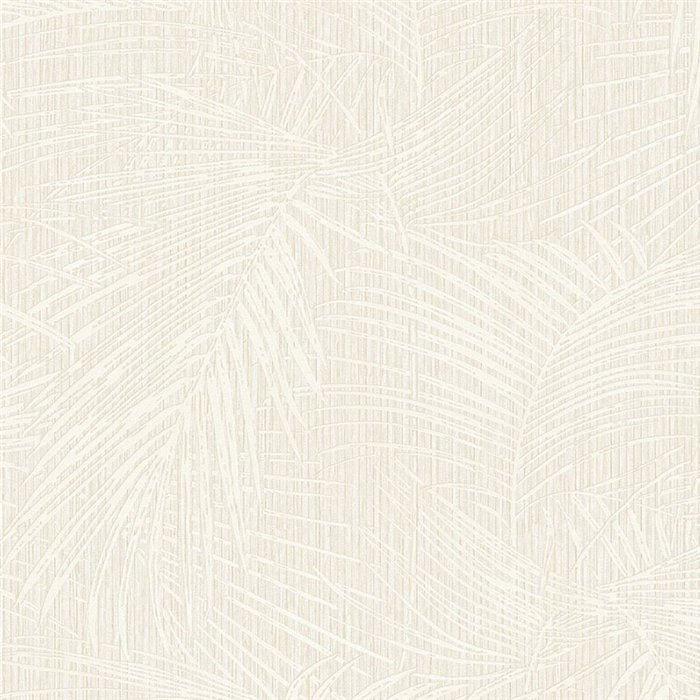 Tapete Palmen Minimalistisch Creme-Weiß - Eijffinger Anam 350910