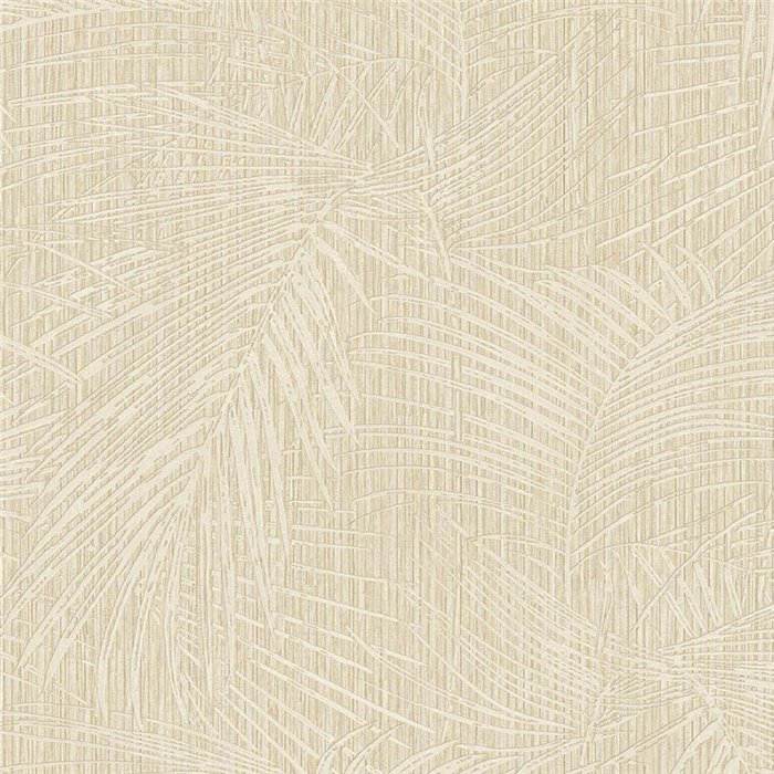 Papel pintado hojas palmera tropical beige crema - Eijffinger Anam 350911