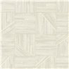 Papier peint mosaïque de bois géométrique blanc - Eijffinger 350940
