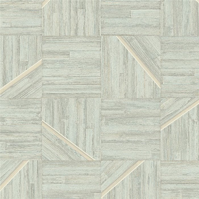 Geometrische Holzmosaik Tapete Grau - Eijffinger Anam 350941