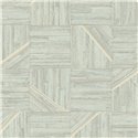Papier peint mosaïque de bois géométrique gris - Eijffinger Anam 350941