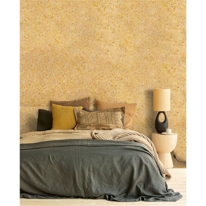 Textil Wandverkleidung Gelb gesprenkelt - Eijffinger Felt 350814