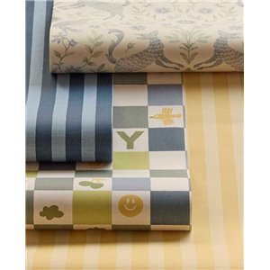 Papier peint scandinave classique avec animaux et fleurs 2