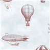 Papier peint avec montgolfières style vintage