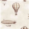 Sepia vintage hot air balloon wallpaper