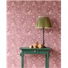 Papel pintado granate de granja con animales · Eijffinger Tiny Treasures 363133