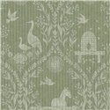 Papier peint rustique scènes de ferme vert sauge · Eijffinger Tiny Treasures 363134