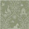 Sage green rustic farmhouse scene wallpaper