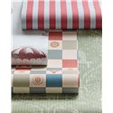 Papier peint damier rétro multicolore avec lettres · Eijffinger Tiny Treasures 363140