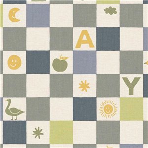 Papel pintado damero infantil juvenil multicolor - Eijffinger Tiny Treasures 363142