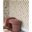 Papier peint carreaux rose et tons pastel · Eijffinger Tiny Treasures 363145