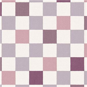 Papier peint carreaux rose mauve et bordeaux