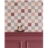 Mauve pink and maroon plaid wallpaper · Eijffinger Tiny Treasures 363148
