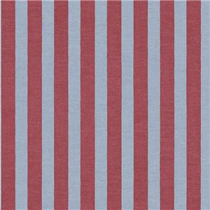 Papier peint rayures rouge et bleu style nautique