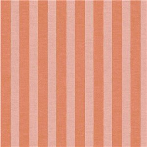 Papier peint rayures rétro rose et terre cuite