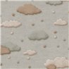 Kindertapete mit grauen Wolken