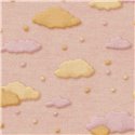 Papel pintado nubes de algodón rosa y amarillo ocre · Eijffinger Tiny Treasures 363164