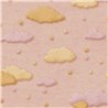 Baumwollwolken-Tapete in Rosa und Ockergelb