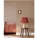 Papier peint nuages de coton rose et jaune ocre · Eijffinger Tiny Treasures 363164