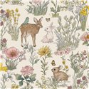 Bunte Waldtapete mit Tieren und Blumen · Eijffinger Tiny Treasures 363190