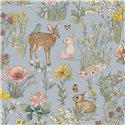 Papier peint illustration de forêt et cerfs · Eijffinger Tiny Treasures 363193