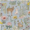 Forest and deer illustration wallpaper