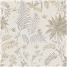 Papel pintado flores tropicales beige, ideal salón